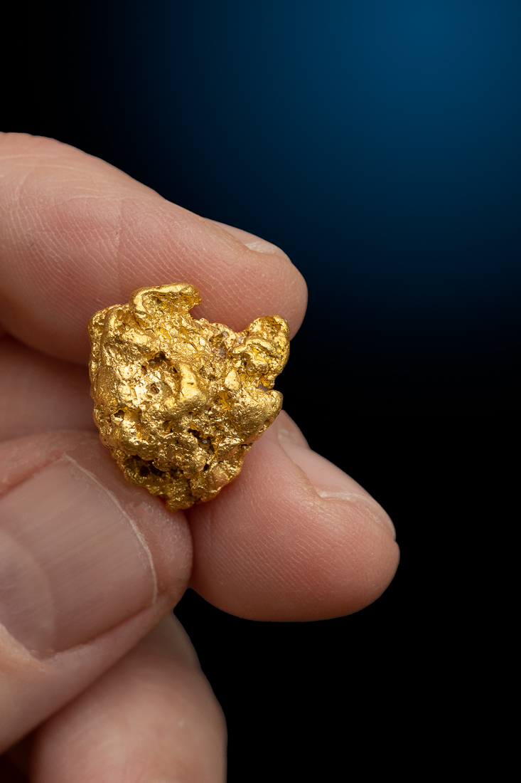 thumbnail image 2 of Natural Australian Gold Nugget – 1.45g Hand Prospected, 18k-22k Purity, Certified 2 of 3